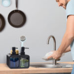 4 in 1 kitchen soap dispenser pump caddy organizer
