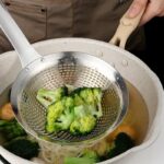 stainless steel kitchen fine mesh strainer colander