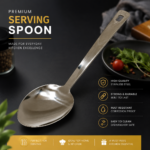 stainless steel serving spoon kitchen utensil
