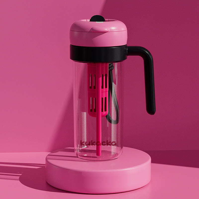 Portable Fruit Infuser Water Bottle With Side Handle
