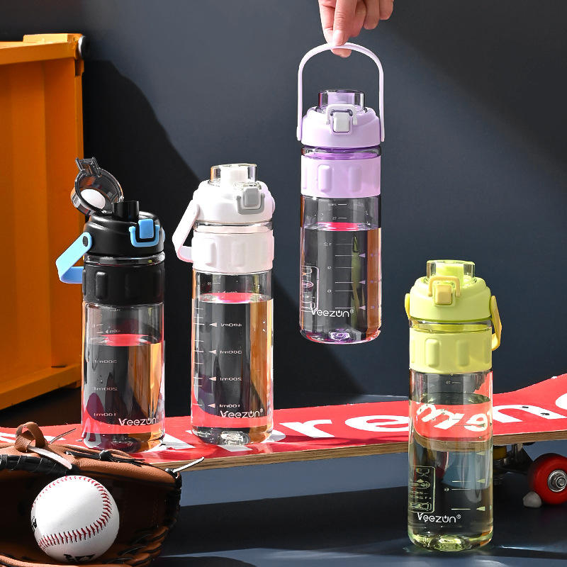 Leakproof Sports Water Bottle With Ergonomic Handle Lid
