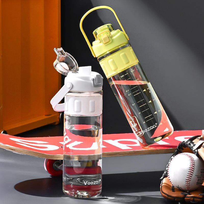 Leakproof Sports Water Bottle With Ergonomic Handle Lid