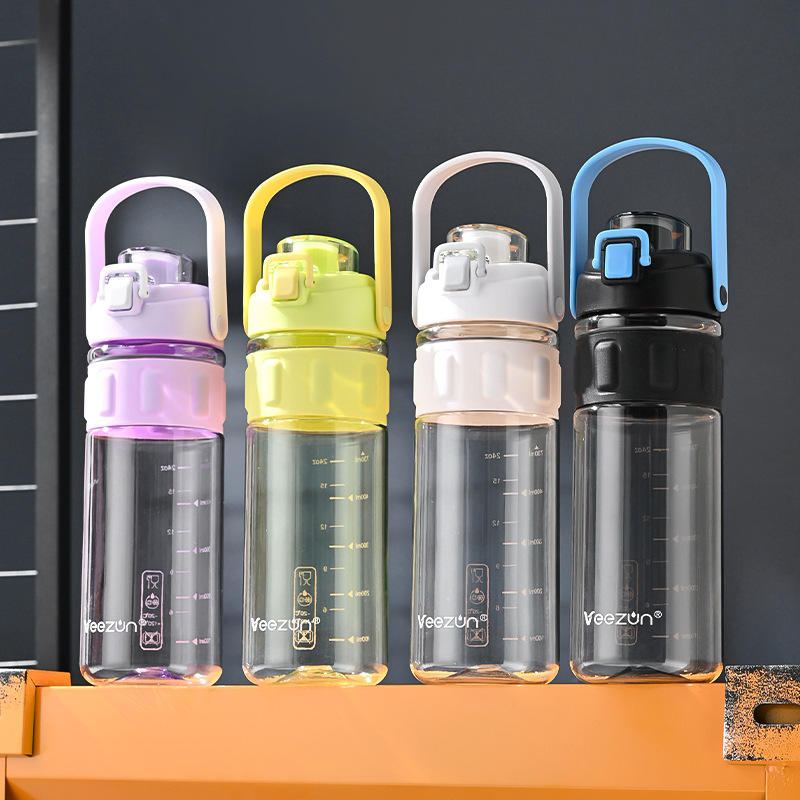 Leakproof Sports Water Bottle With Ergonomic Handle Lid