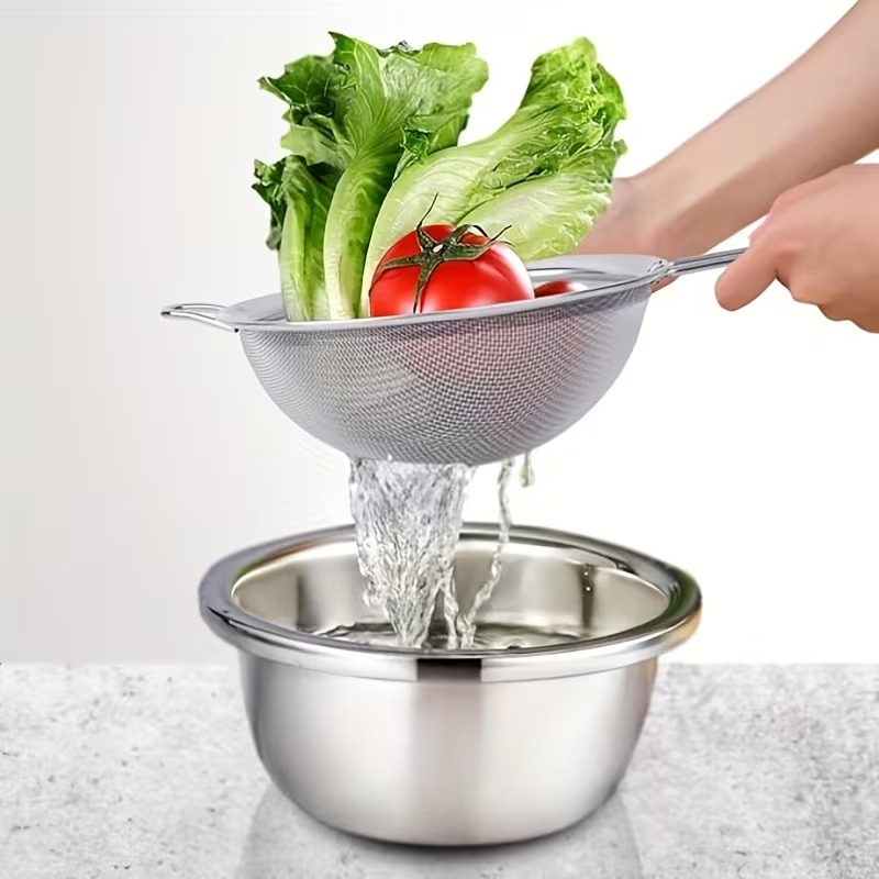 Premium Stainless Steel Fine Mesh Kitchen Strainer Colander