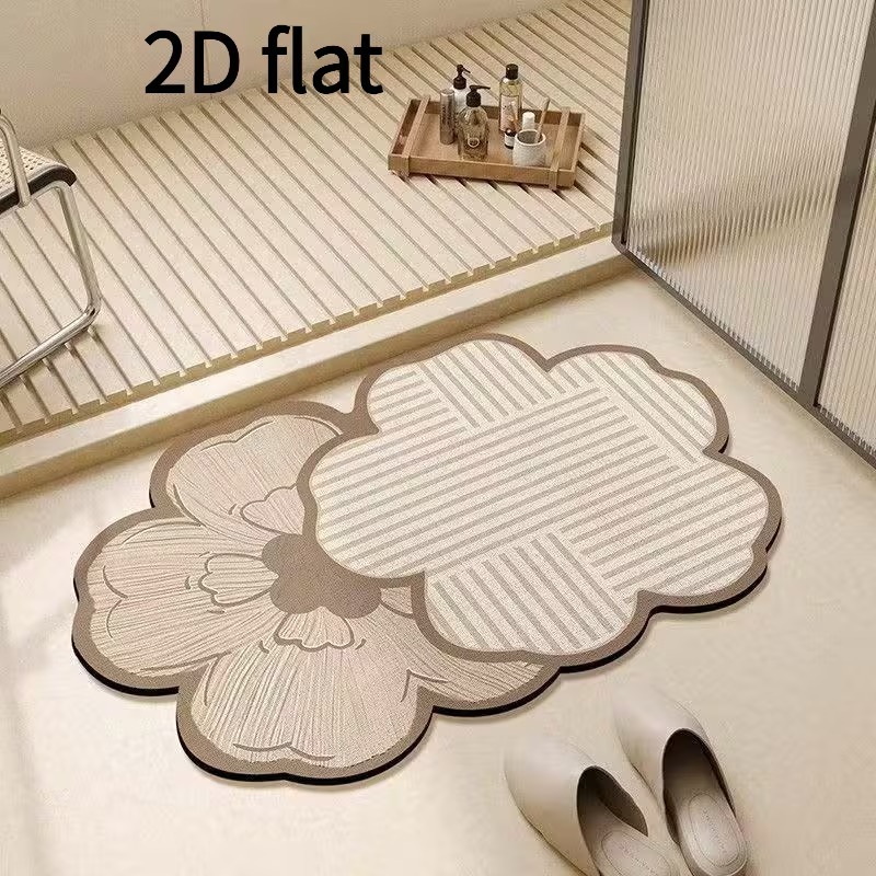 Luxury Floral Shaped Non Slip Absorbent Bath Mat