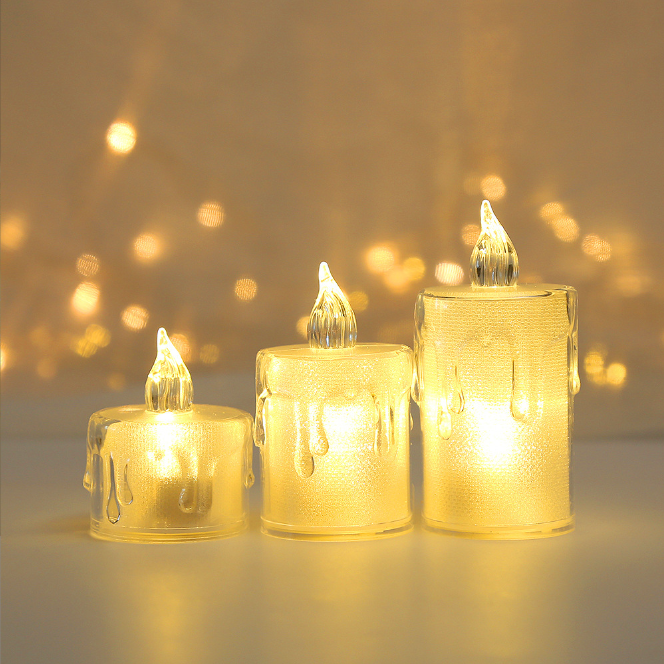 Premium 3 Piece Faux Drip Flameless LED Candles
