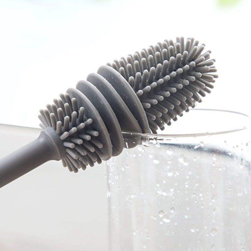 Long Handle Silicone Water Bottle Cleaning Brush Set
