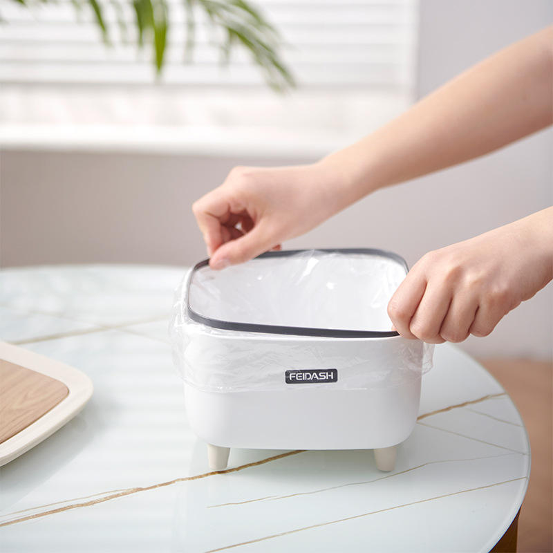 Mini Desktop Trash Can with Press Top Lid