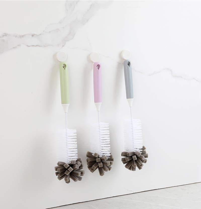 Long Handle Bottle Cleaning Brush With Sponge