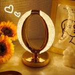 modern crystal luxury oval led desk lamp