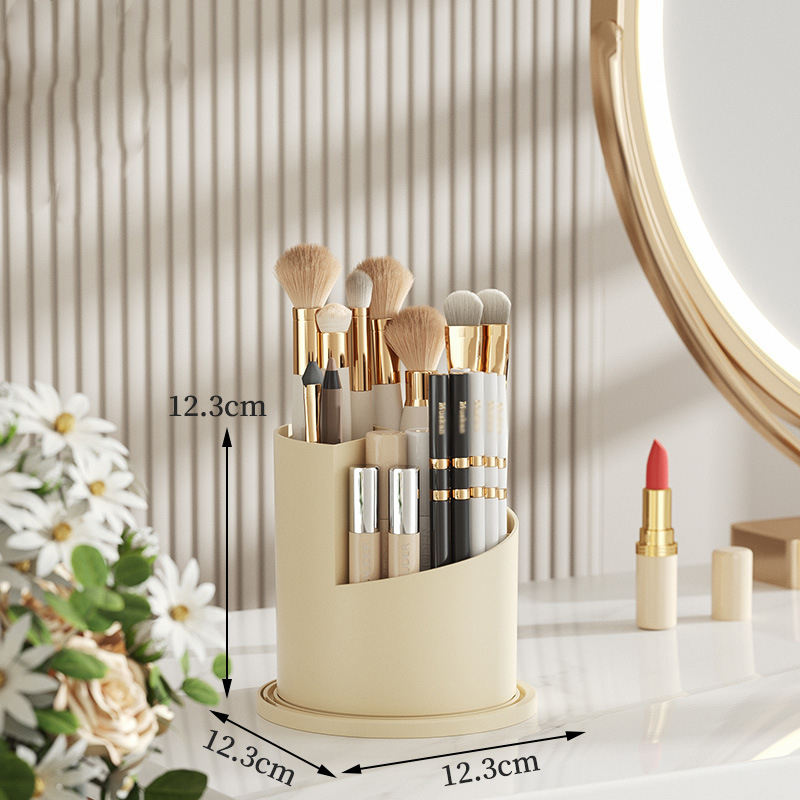 Luxury Rotating Acrylic Makeup Brush Organizer Box