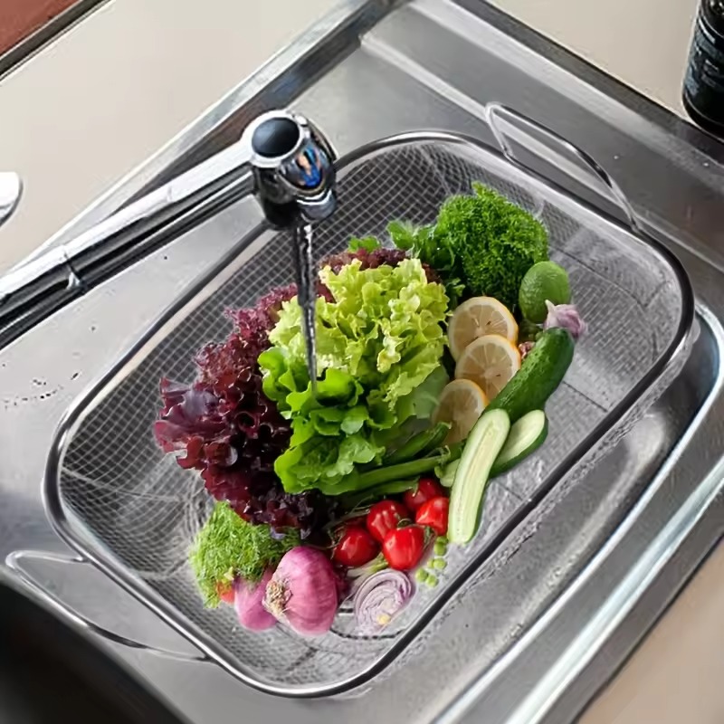 Stainless Steel Rectangular Colandar Basket