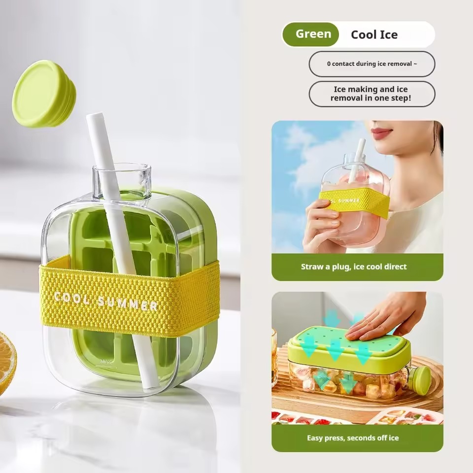 2 In 1 Ice Maker Ice Cube Bottle