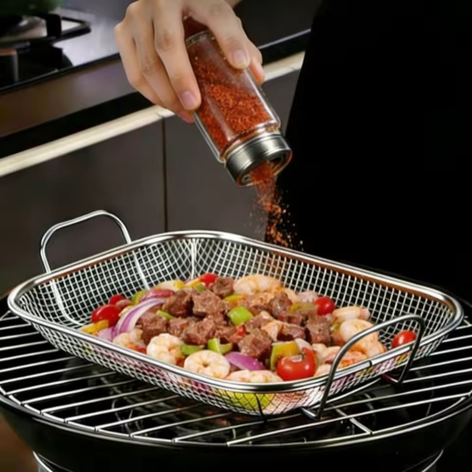 Stainless Steel Rectangular Colandar Basket