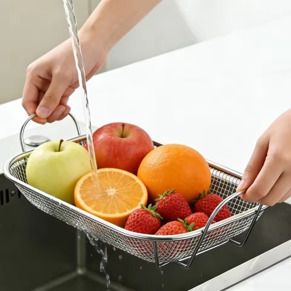 Stainless Steel Rectangular Colandar Basket