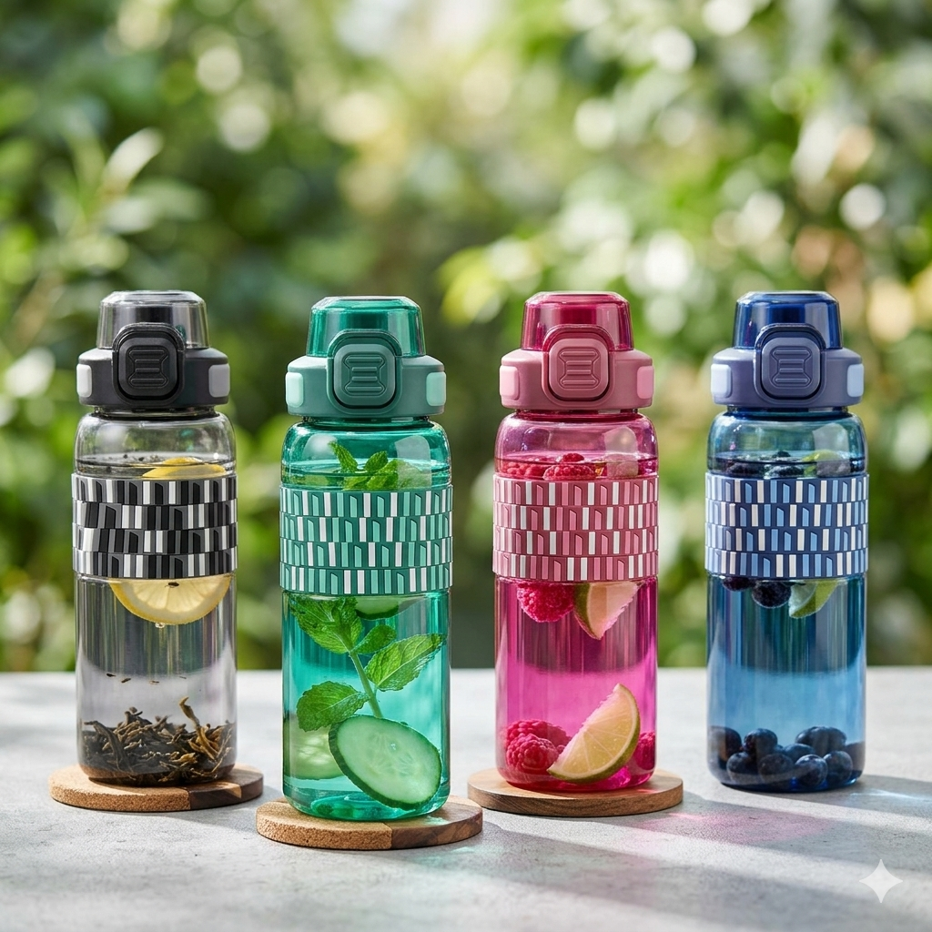 Leakproof Sports Water Bottle With Textured Grip