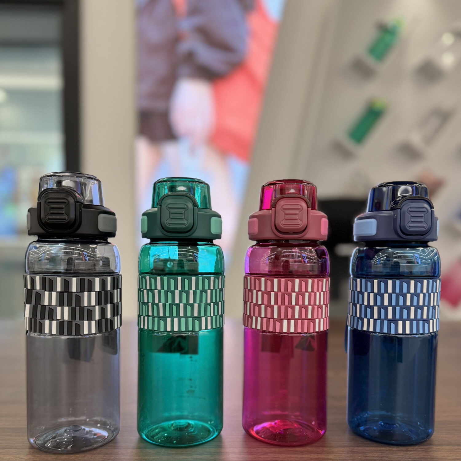 Leakproof Sports Water Bottle With Textured Grip