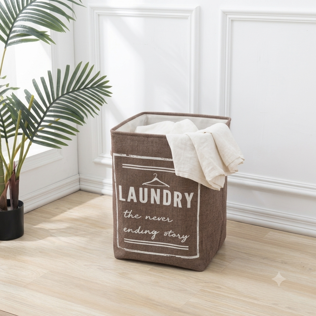 Premium Square Fabric Laundry Hamper Basket Organizer Bin