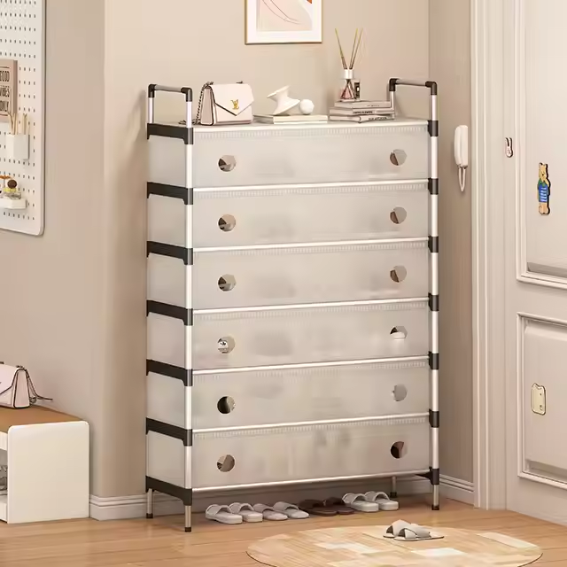 Premium 6 Tier Dustproof Entryway Shoe Storage Cabinet