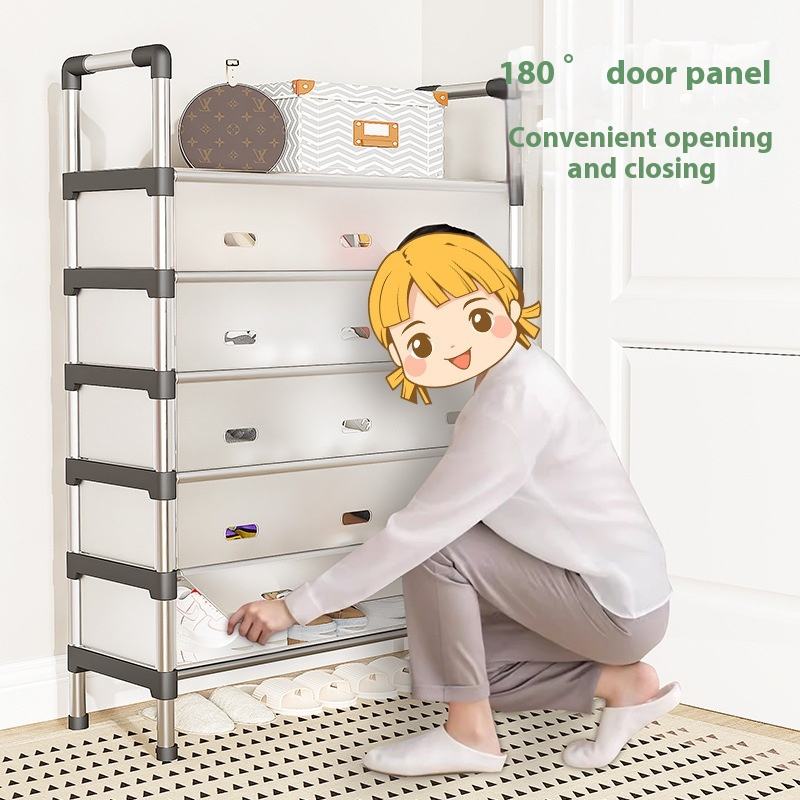 Premium 6 Tier Dustproof Entryway Shoe Storage Cabinet