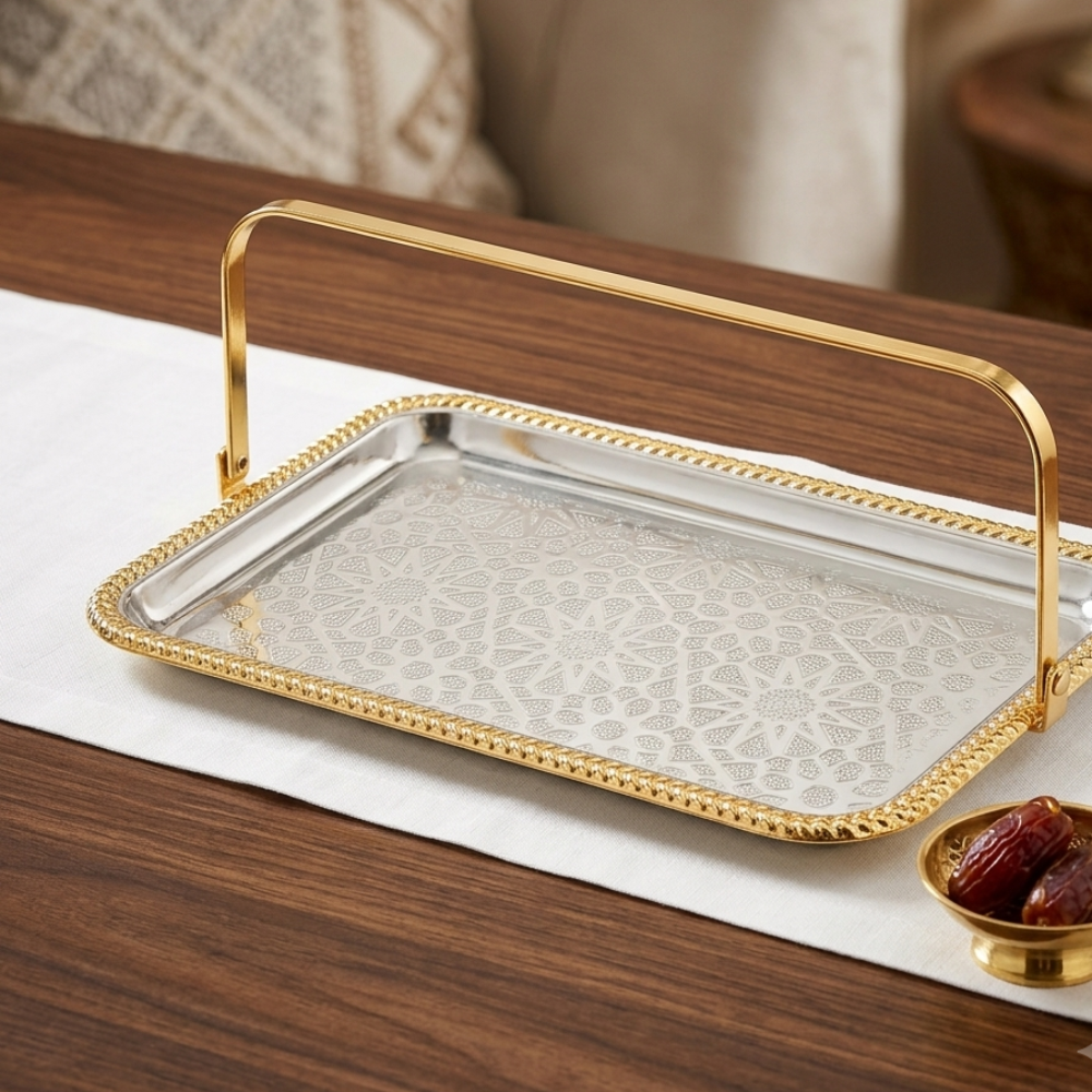 Royal Serving Tray With Handle