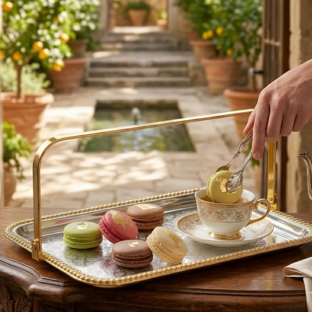 Royal Serving Tray With Handle