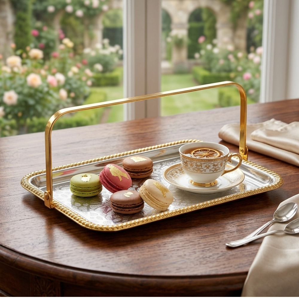 Royal Serving Tray With Handle