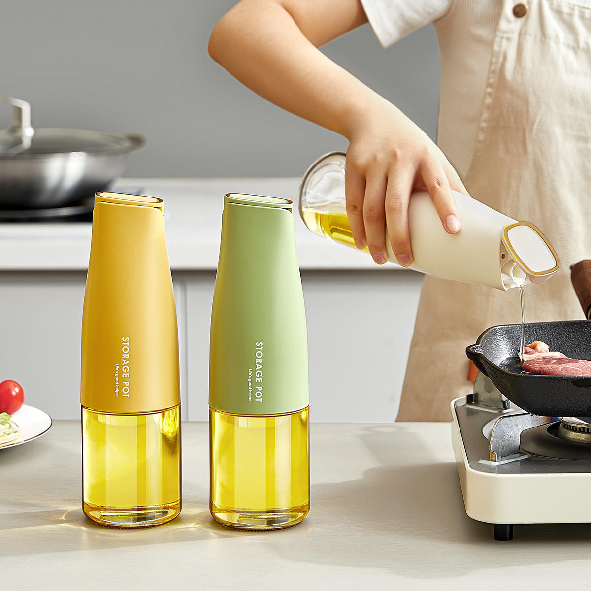 Premium Automatic Gravity Oil Dispenser Bottle For Kitchen