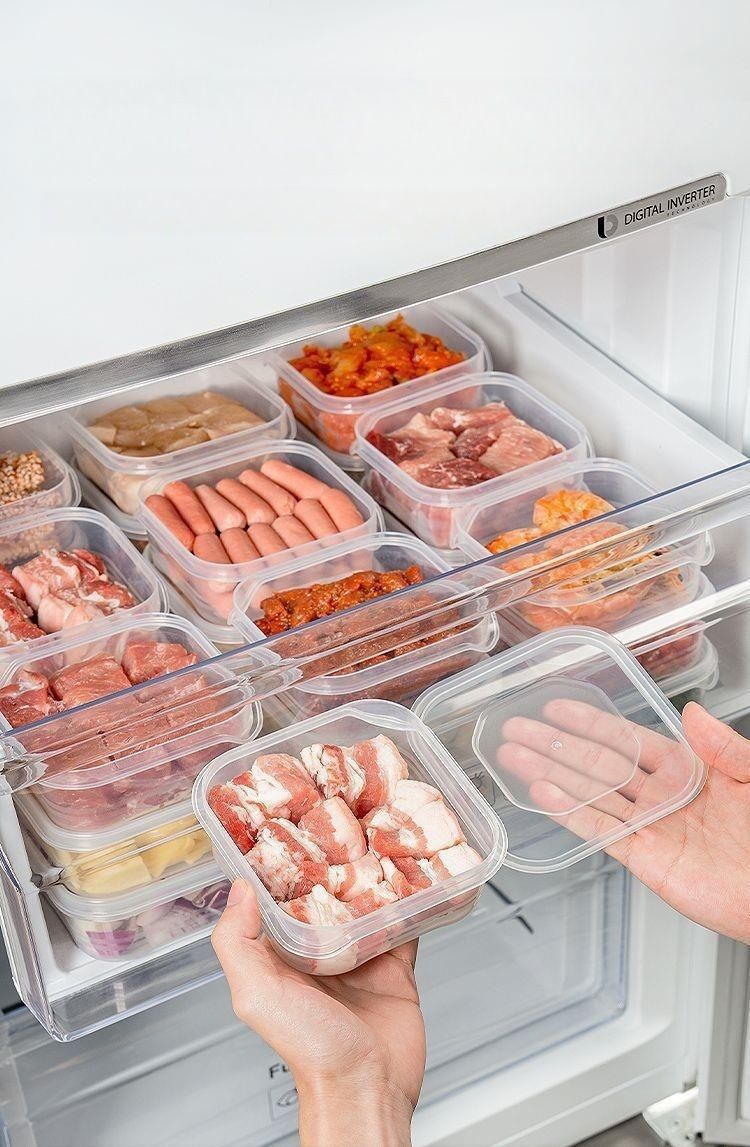 Premium Stackable Plastic Food Prep Storage Containers