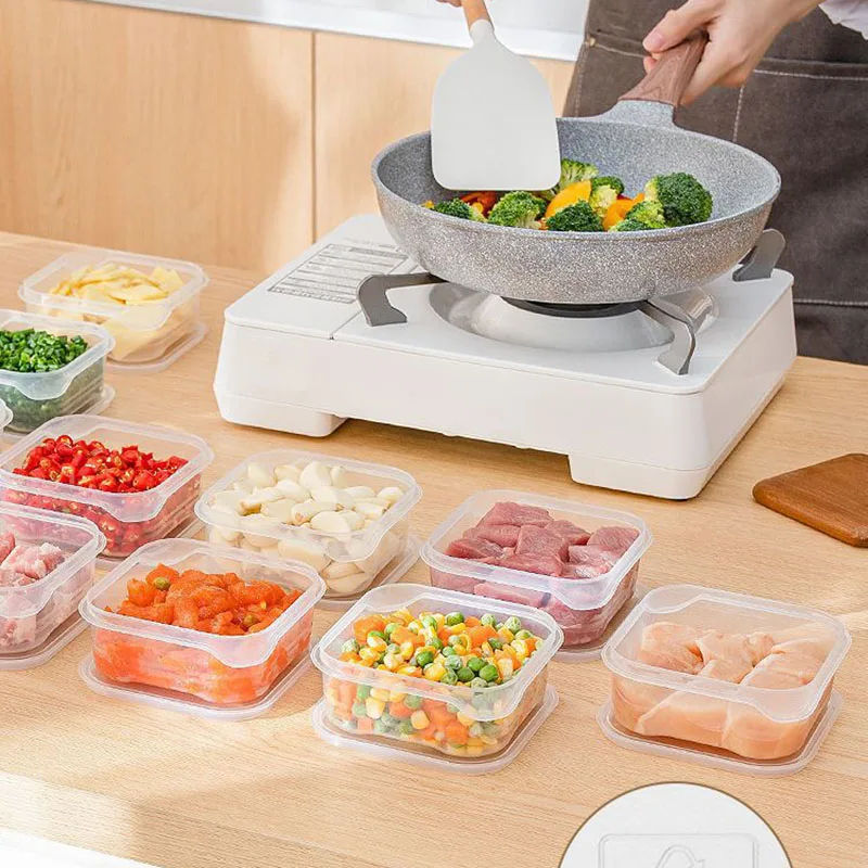 Premium Stackable Plastic Food Prep Storage Containers