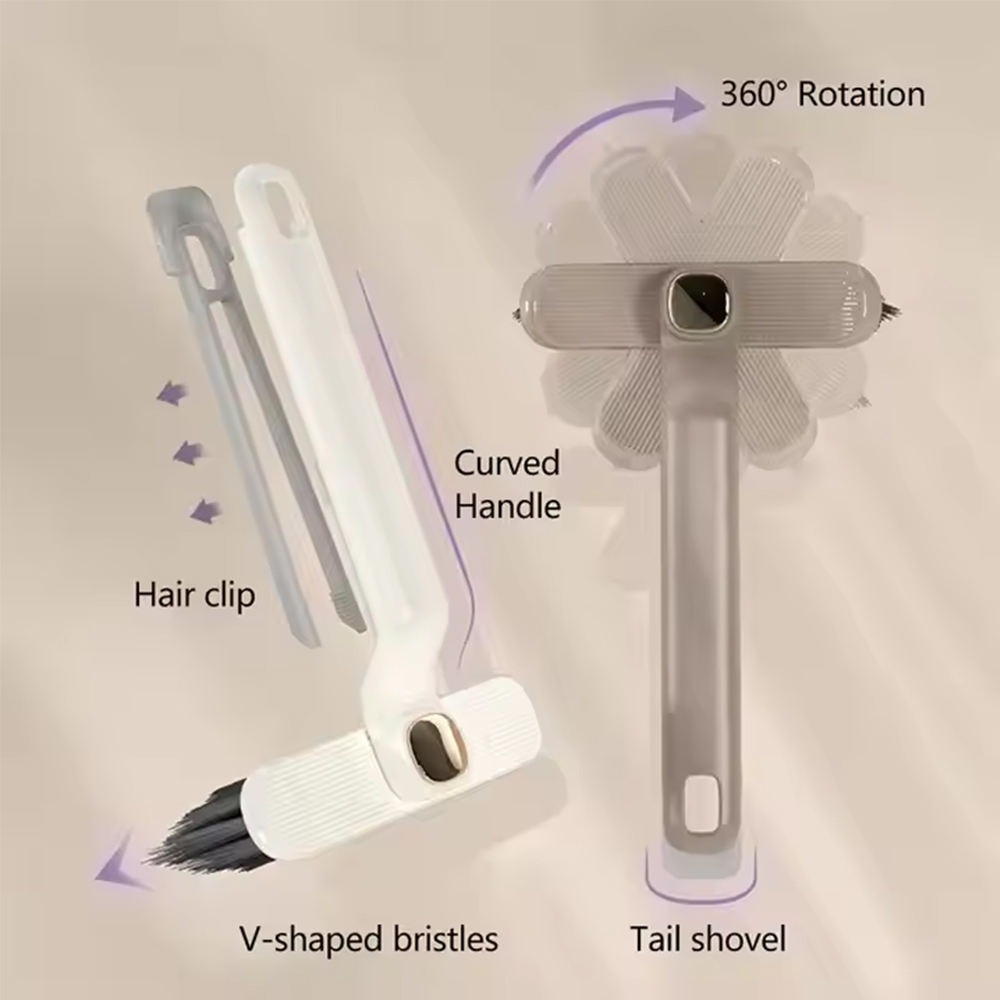 Multipurpose Rotating Bathroom Tile Cleaning Brush Set