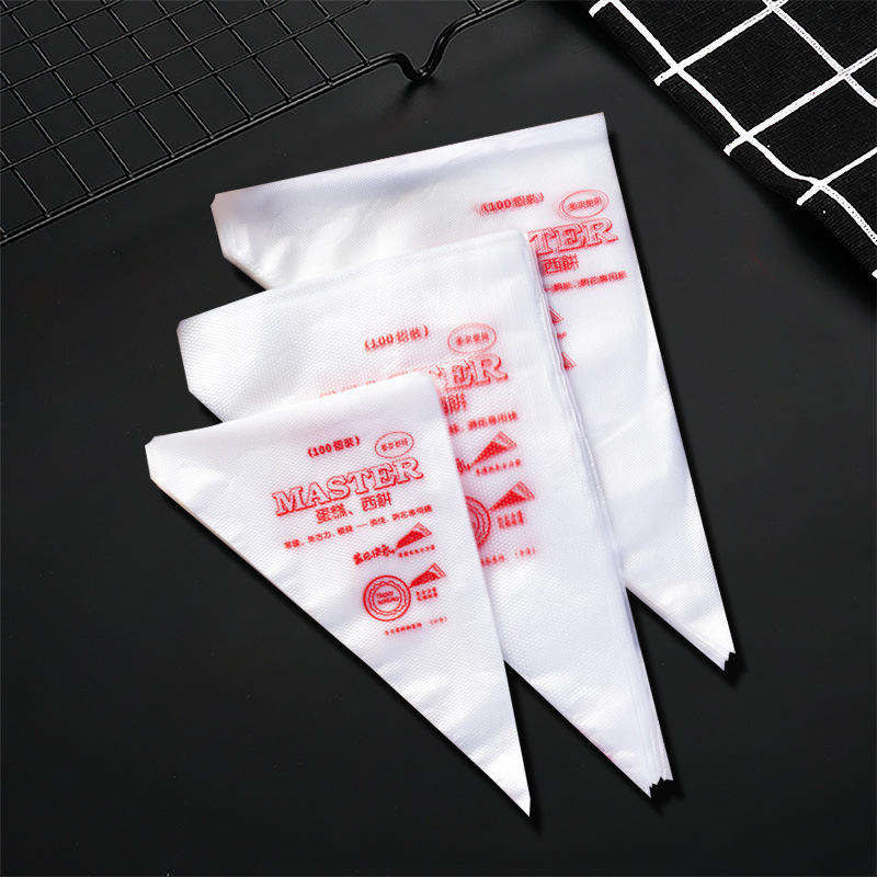 Premium 100 Pack Disposable Pastry Piping Bags For Cake Decorating
