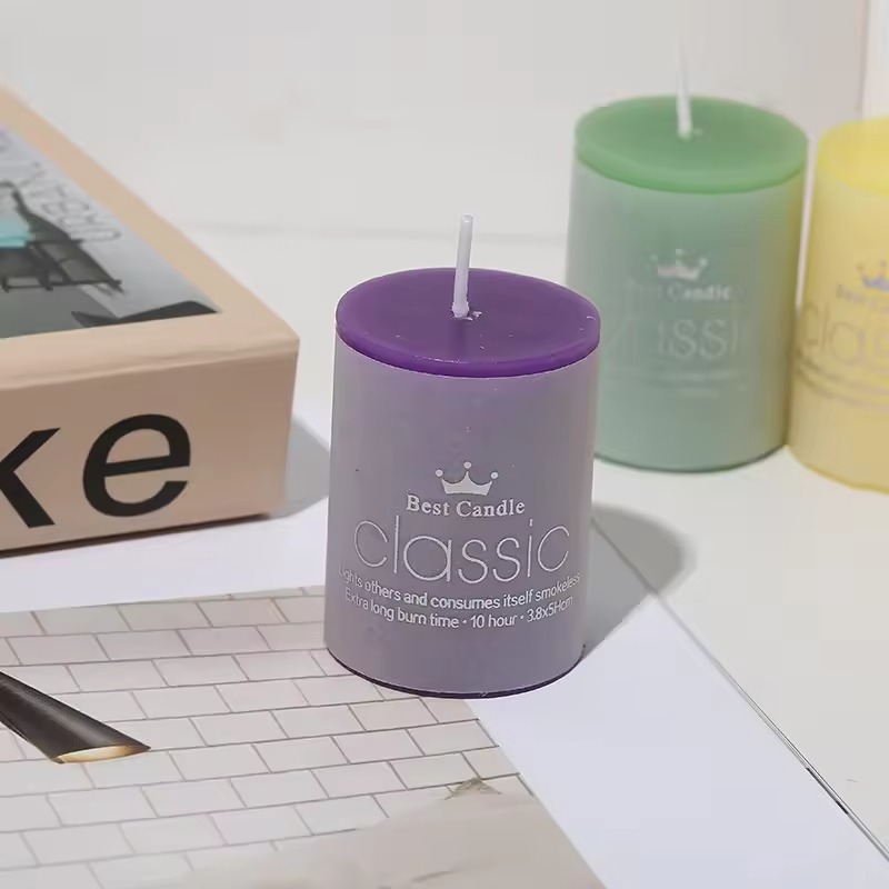 Premium Smokeless 12 Hour Purple Pillar Candle