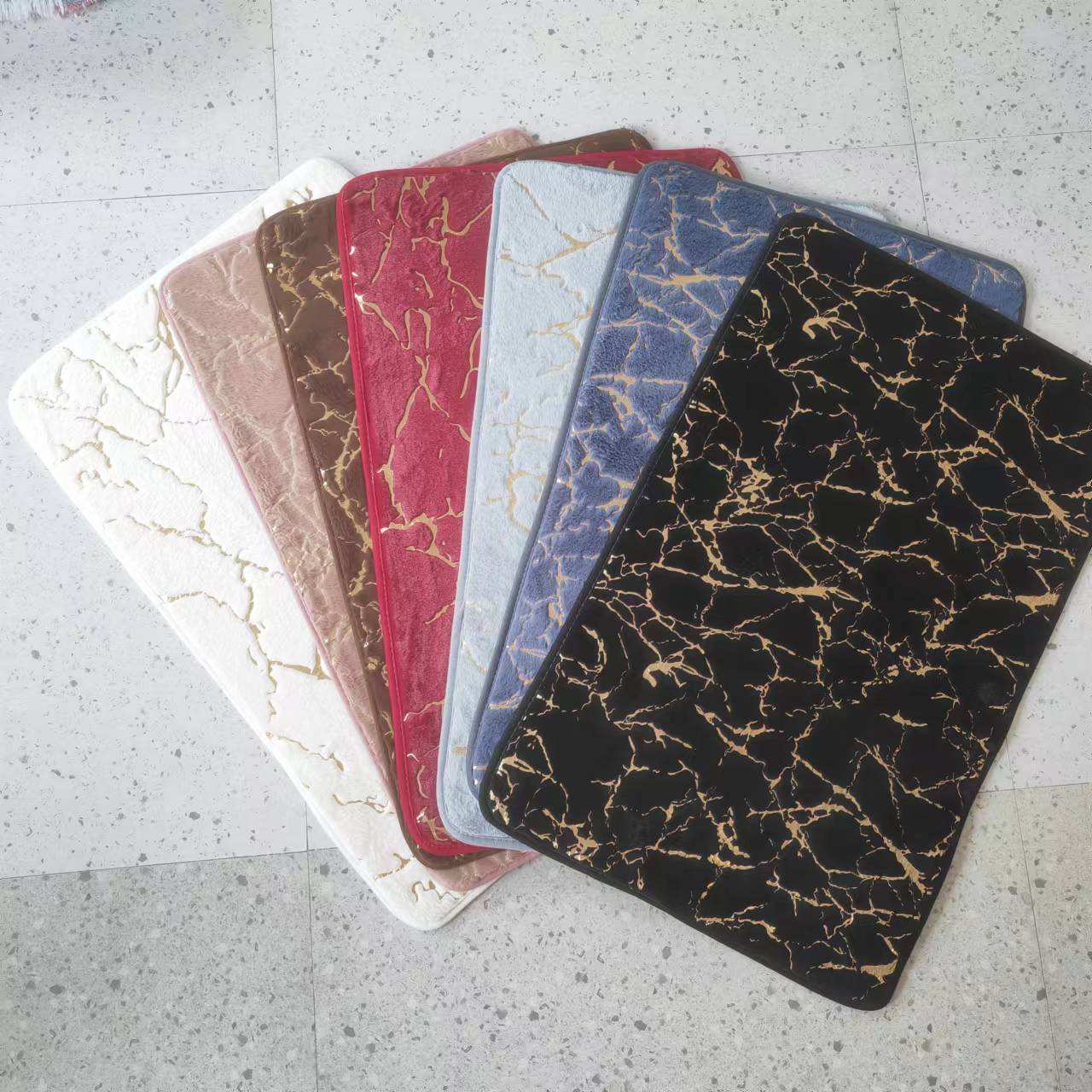 Luxury Abstract Textured Non-Slip Bath Mat