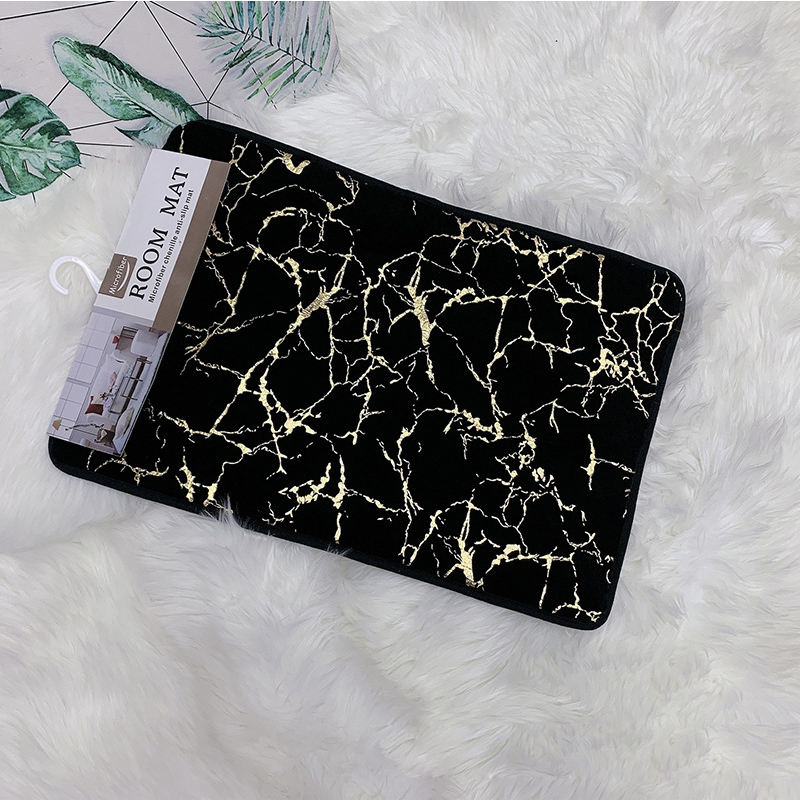 Anti-Slip Microfiber Marble Pattern Room Floor Mat