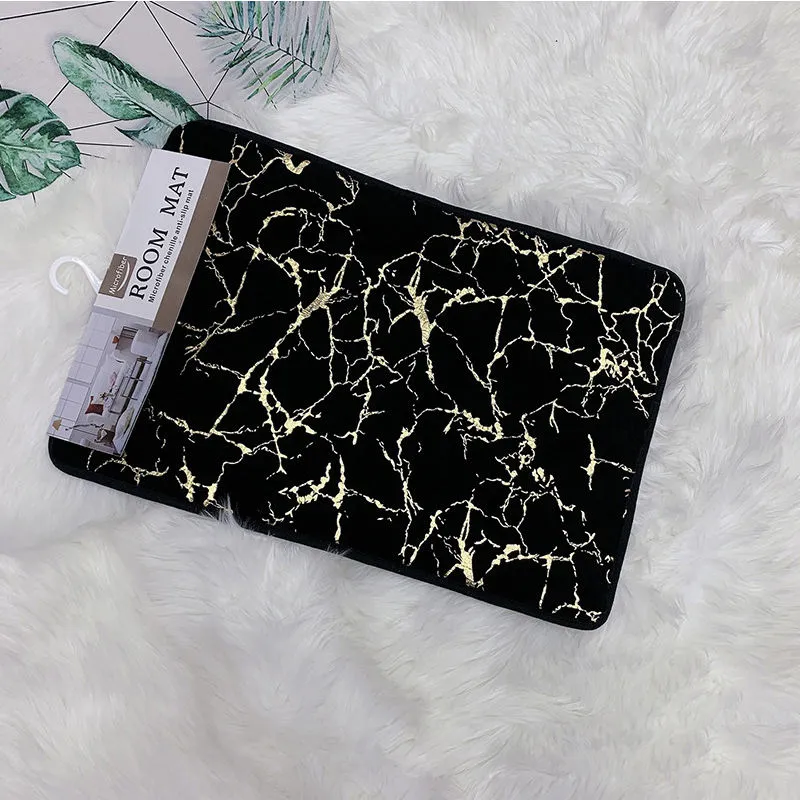 Anti-Slip Microfiber Marble Pattern Room Floor Mat