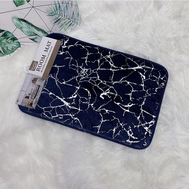 Anti-Slip Microfiber Marble Pattern Room Floor Mat