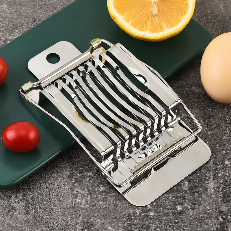 Premium Stainless Steel Manual Hard Boiled Egg Slicer Machine
