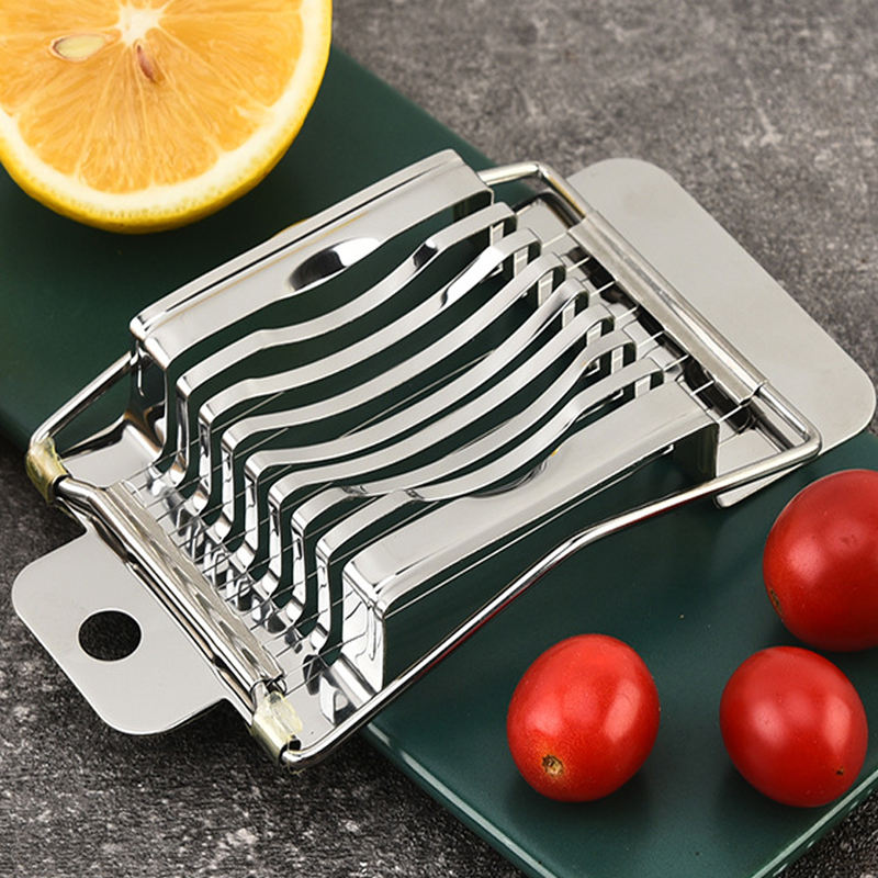 Premium Stainless Steel Manual Hard Boiled Egg Slicer Machine
