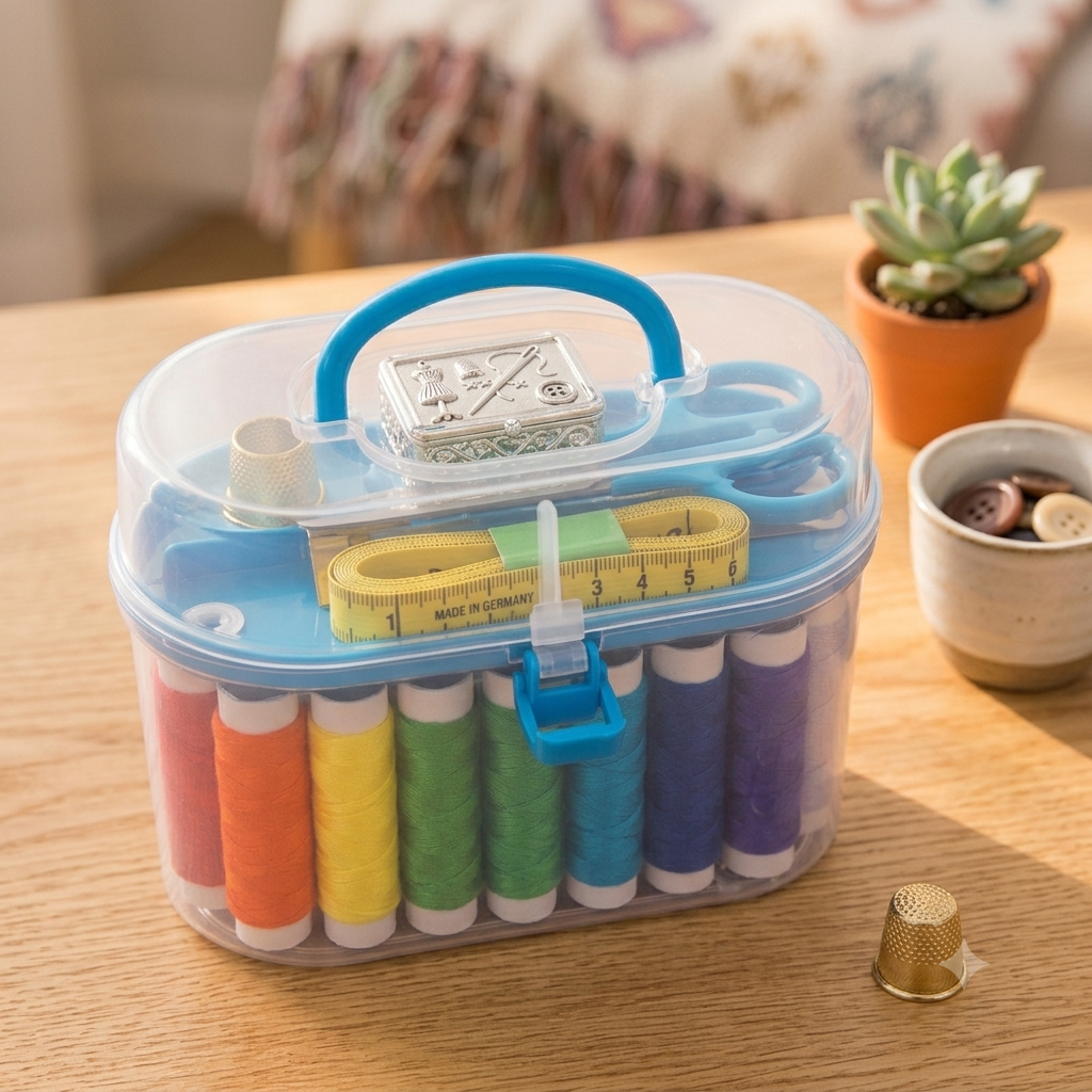 Professional Portable Sewing Kit Box Organizer With Accessories