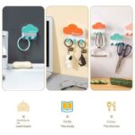 cloud shape adhesive wall mounted key hooks