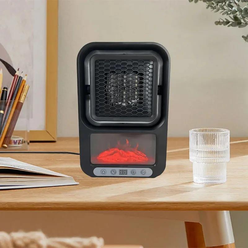 Premium Portable Desk Space Heater With 3D Flame Effect