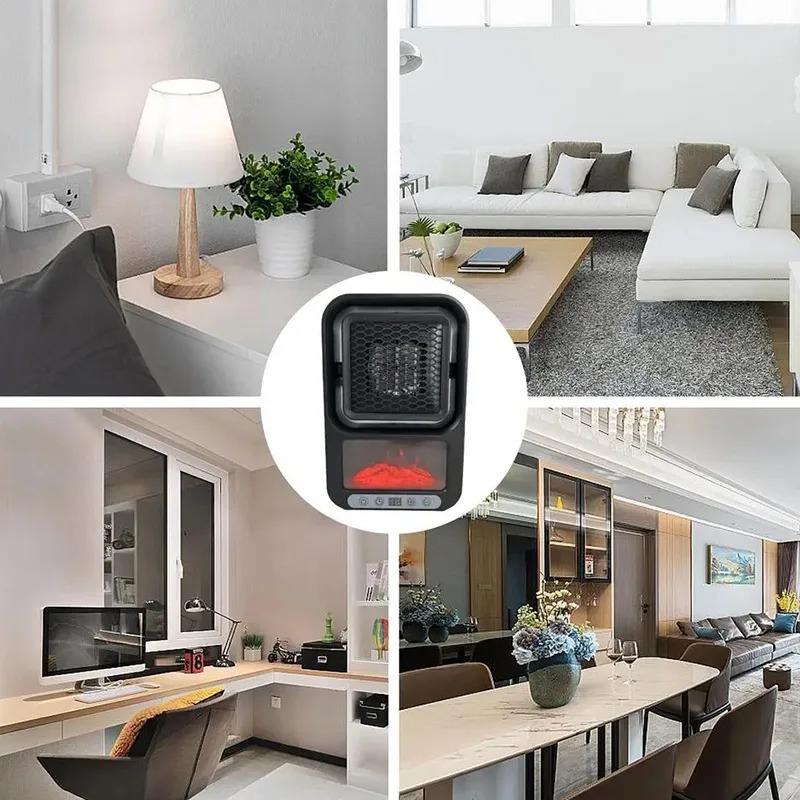 Premium Portable Desk Space Heater With 3D Flame Effect
