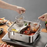 stainless steel mini french fries serving baskets