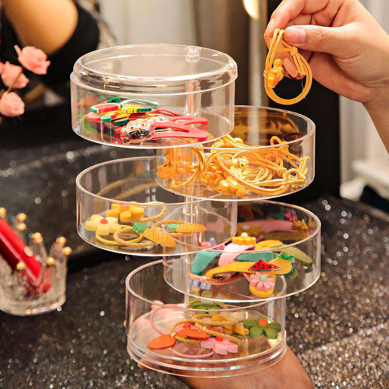 Premium 5 Tier Rotating Clear Acrylic Jewelry Organizer