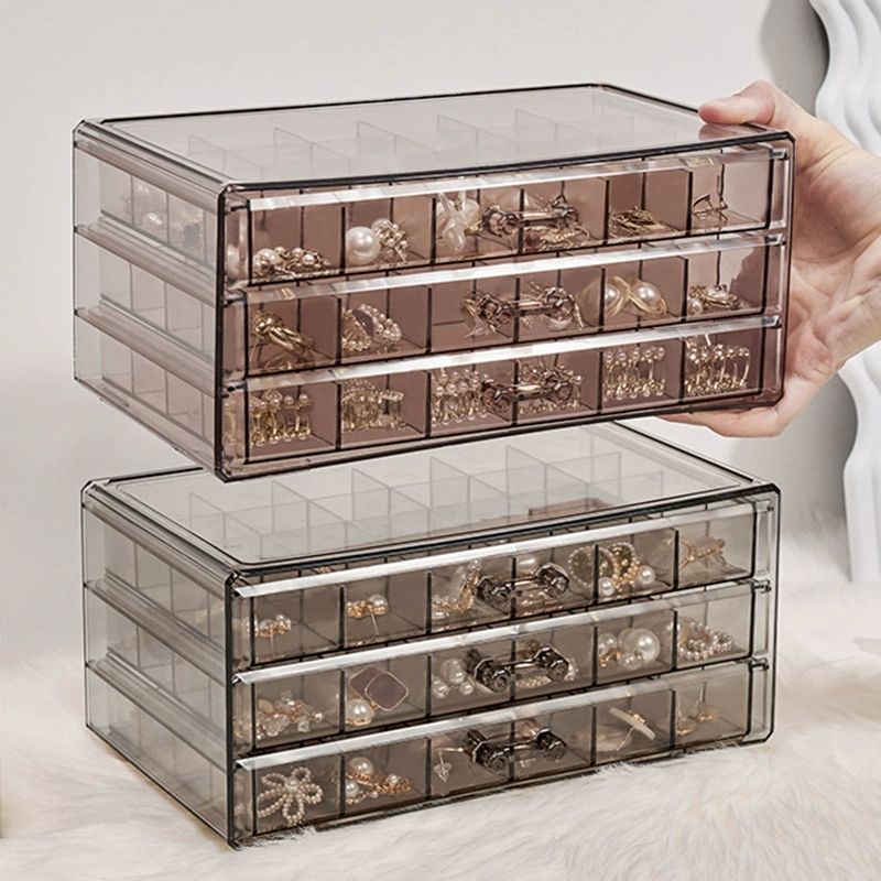 Premium Acrylic Jewelry Organizer Box With Velvet Drawers
