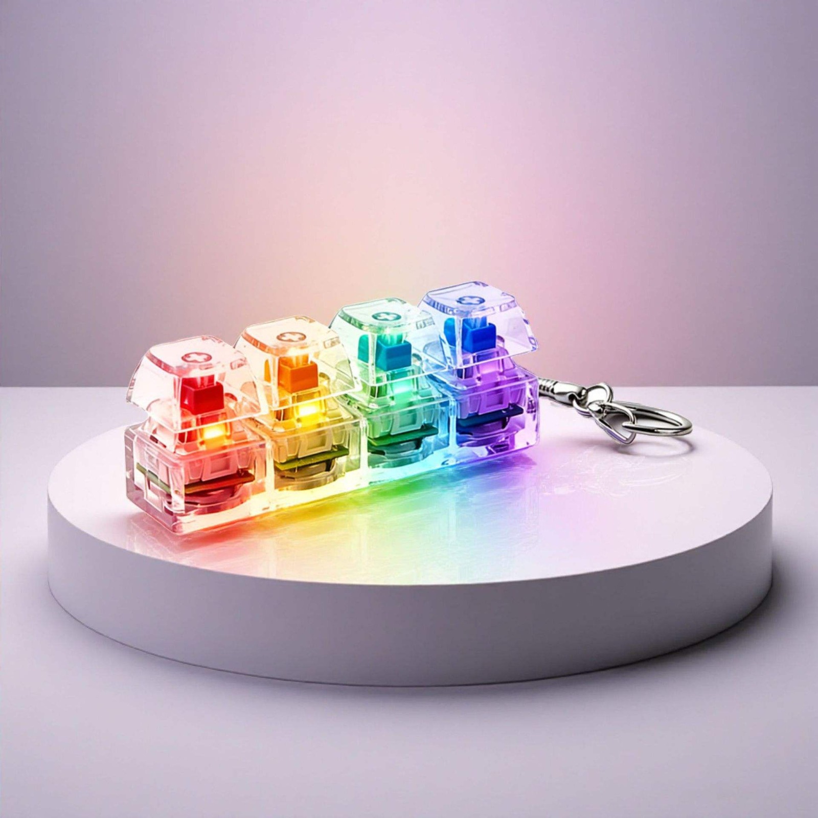 Premium RGB Mechanical Keyboard Switch Fidget Toy Keychain