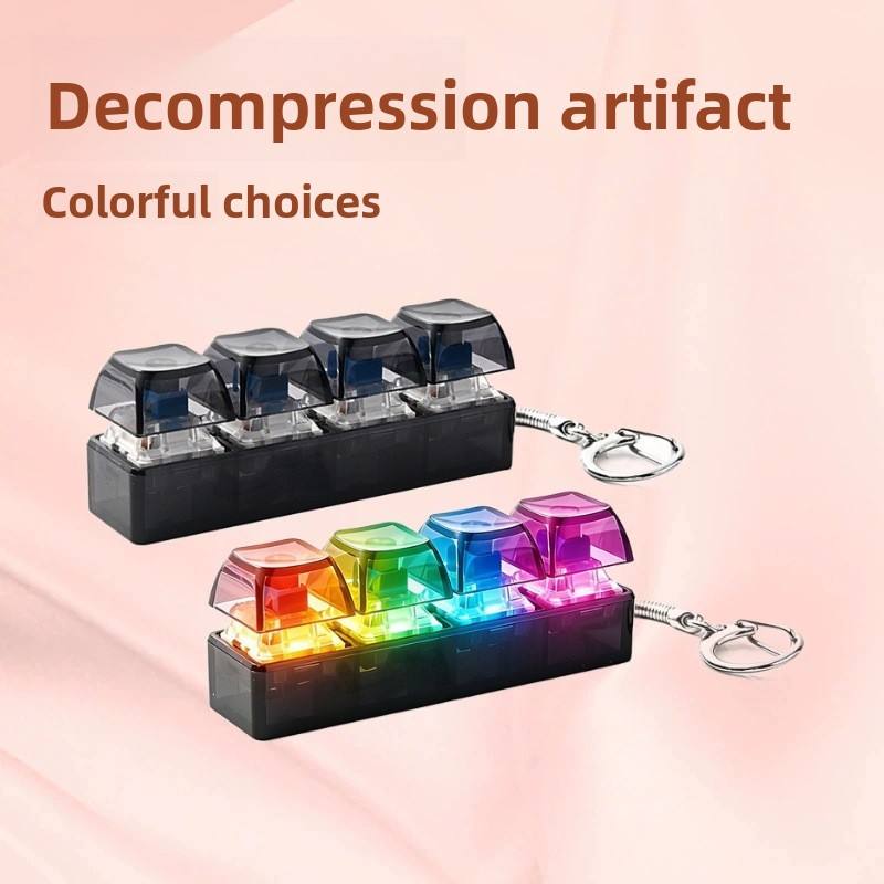 Premium RGB Mechanical Keyboard Switch Fidget Toy Keychain