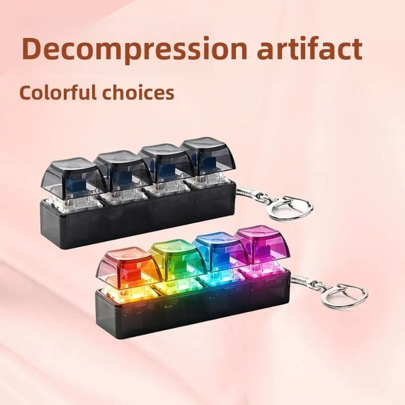 Premium RGB Mechanical Keyboard Switch Fidget Toy Keychain