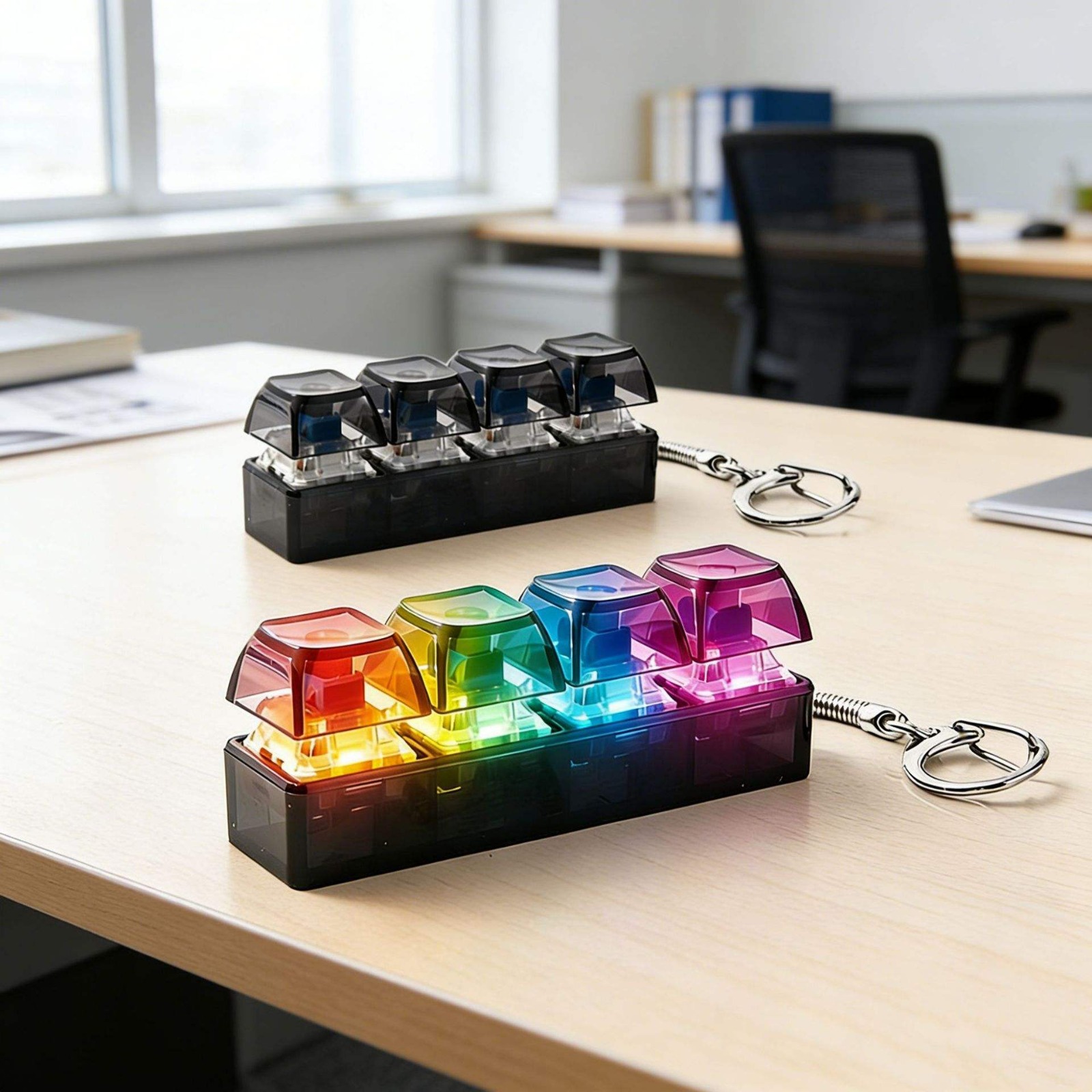 Premium RGB Mechanical Keyboard Switch Fidget Toy Keychain